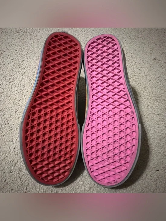 Vans Women’s Size8.5 x Flour Shop Old Skool Shoes Sneaker Glitter Rainbow Pride - Picture 10 of 10